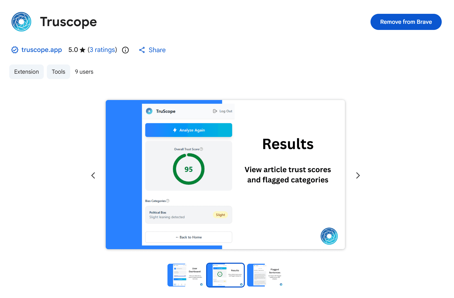 TruScope screenshot